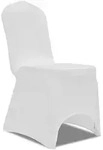 vidaXL Stretch-Stuhlhussen 100 Stk. Wei&szlig;