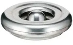 PROREGAL Feuerl&ouml;schender Tischaschenbecher aus Aluminium | Hx&Oslash; 6x12cm | Silber