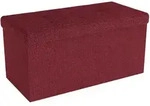 Intirilife Faltbare Sitzbank 76x38x38 cm in GRANAT ROT - Sitzw&uuml;rfel Fu&szlig;hocker