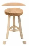 Hocker Sitzhocker Schemel Dreibein Teakholz Massivholz 45x30cm 800659