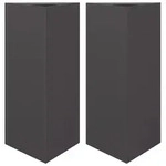 vidaXL Pflanzk&uuml;bel 2 Stk. Schwarz Dreieckig 40x34,5x70 cm Stahl