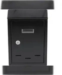 TRIZERATOP Briefkasten 285x200x60mm schwarz
