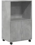 vidaXL Rollschrank Betongrau 55x40x91 cm Holzwerkstoff