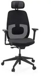 Ergonomischer B&uuml;rostuhl Skandis Pro mit Kopfst&uuml;tze schwarz / Gestell schwarz...