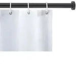 WENKO Teleskop-Duschstange Mod. Luz 110 - 185 cm, Schwarz, ausziehbar, aus rostfreiem
