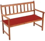 vidaXL Gartenbank mit Auflage 120 cm Massivholz Akazie