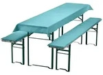 NYVI Bierbankauflagen Set 240x90 cm Aqua - 1x Tischdecke f&uuml;r 220x70 cm Biertische &