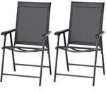 Outsunny - Klappstuhl - 58B x 64T x 94H cm - schwarz
