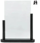 Securit&reg; Transparenter Plakathalter A4 &ndash; Vertikal &ndash; Acryl &ndash; Holzsockel...