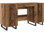 vidaXL Schreibtisch mit Regal Altholz 140 x 50 x 75 cm Holzwerkstoff