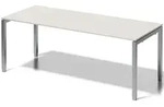 Bisley Schreibtisch Cito BxTxH 200x80x65-85cm grauwei&szlig; Gestell silber