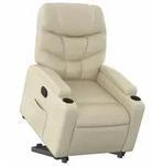 vidaXL Relaxsessel mit Aufstehhilfe Creme Kunstleder