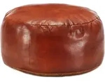 vidaXL Pouf Hellbraun 60 x 30 cm Echtes Ziegenleder