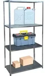 Relaxdays Lagerregal, verzinkter Stahl, HBT 180 x 90 x 40 cm, 160 kg, 4 Ebenen,