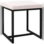 CLP Sitzhocker Barci mit schwarzem Gestell creme/Stoff
