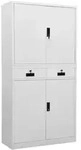 vidaXL B&uuml;roschrank Hellgrau 90x40x180 cm Stahl