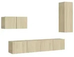 vidaXL 4-tlg. TV-Schrank-Set Sonoma-Eiche Holzwerkstoff