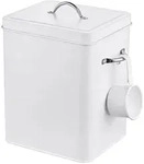 Relaxdays Waschmittelbox 6L, Metall, Waschpulverdose mit Dosierl&ouml;ffel, Retro-Design,