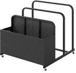 COSTWAY Pool-Aufbewahrungskorb mit R&auml;dern, PE-Rattan-Aufbewahrungsbeh&auml;lter,...