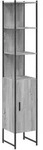 vidaXL Badschrank Grau Sonoma 33x33x185,5 cm Holzwerkstoff