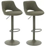 Mendler 2er-Set Barhocker HWC-N64, Barstuhl Tresenhocker, Fu&szlig;ablage drehbar,