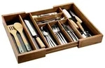 KESPER Variabler Besteckkasten, dunkler Bambus 6.5x58x43cm