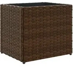 vidaXL Pflanzk&uuml;bel Braun 36x30x32 cm Poly Rattan