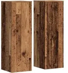 vidaXL Pflanzenst&auml;nder 2 Stk. Altholz-Optik 33x33x100 cm Holzwerkstoff