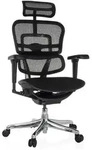 B&uuml;rostuhl / Chefsessel ERGOHUMAN ULTRA F GEN2 Sitz Stoff / R&uuml;cken Netz schwarz hjh