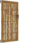 vidaXL Gartentor 85x175 cm Cortenstahl Bambus-Design