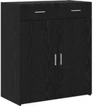 vidaXL Aufbewahrungsschrank Schwarze Eiche 80x42,5x93,5 cm Holzwerkstoff