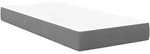 vidaXL Bettmatratze mit Matratze Hellgrau 80 x 200 cm Stoff