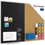 ALLBoards Kombitafel magn. Kreidetafel + Kork 120x90, Alurahmen