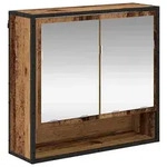 vidaXL Badezimmer-Spiegelschrank Altholz 65 x 20 x 60 cm Holzwerkstoff