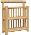 vidaXL Wandregal mit Regal mit Speicher Braun 40 x 13 x 44 cm Bambus