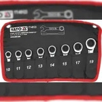 TRIZERATOP Set di chiavi a cricchetto aperte 10-19 mm 8 pezzi (corte)