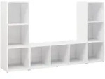 vidaXL TV-Schr&auml;nke 3 Stk. Wei&szlig; 107x35x37 cm Holzwerkstoff