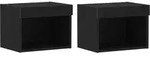 vidaXL TV-Schr&auml;nk 2 pcs Schwarze Eiche 40 x 30 x 30 cm Holzwerkstoff