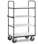 Fetra ESD-Etagenwagen, Tragl. 600kg, 4 Etage(n), Ladefl. LxB 1200x800mm, Holzb&ouml;den