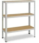 shelfplaza OFFICE 90x110x30 cm Schwerlastregal in lichtgrau mit 3 B&ouml;den und...