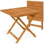 Casaria Deuba Gartentisch Beistelltisch Klappbar Holz Akazie 46x46cm