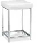 Relaxdays Hocker gepolstert, Kleiner Sitzhocker, Quadratisch, Polsterhocker mit