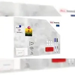 ALLboards Metallische Magnettafel, MetalBoard, MARMOR, 60&times;40 cm + Zubeh&ouml;rset