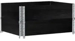 vidaXL Pflanzkasten Schwarz 80x60 cm Massivholz Kiefer