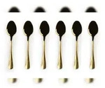 Excelsa Set 6 Teel&ouml;ffel Gold Stahl 14,5Xh1,5X3 Cm Gold