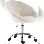CLP Arbeitshocker London Samt Samt HBT: 85x65x57 cm creme