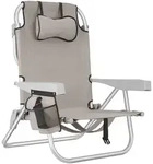 tectake Strandstuhl Coral, klappbar mit Rucksackfunktion, rostfrei...