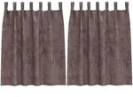 vidaXL Samtvorh&auml;nge mit Vorh&auml;ngen 2 pcs Braun 140 x 140 cm Samt