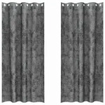 vidaXL Samtvorh&auml;nge mit Vorh&auml;ngen 2 pcs Grau 225 x 140 cm Samt