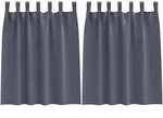 vidaXL Verdunkelungs-Vorh&auml;nge mit Ringen 2 pcs Anthrazit 140 x 140 cm